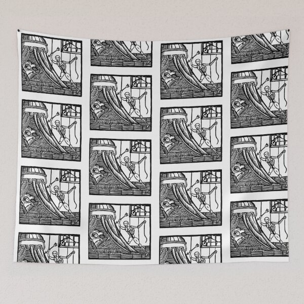 Item preview, Antique Woodcut Death and Sleep designed and sold by Pixelchicken.