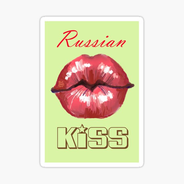 Beautiful fashion lips. Sweet lovely sexy cute summer kiss. Sticker