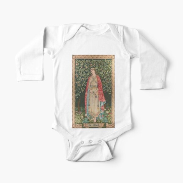 Litha, orchard, morris, summer, tapestry, gift, card Long Sleeve Baby One-Piece