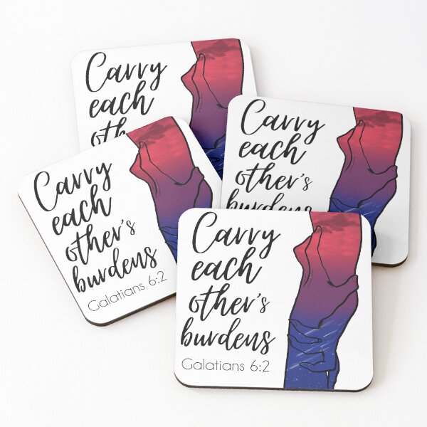 Item preview, Carry each other‘s burdens Galatians 6:2 Hands Art designed and sold by LeahsColorBox.
