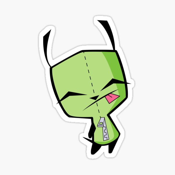 Vista previa del artículo con la obra «GIR de Invasor Zim», diseñado y vendido por ExcuseMeSticker.