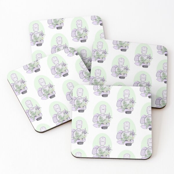 Item preview, Meep floral spring robot cute character sticker  designed and sold by SoLittleSteph.