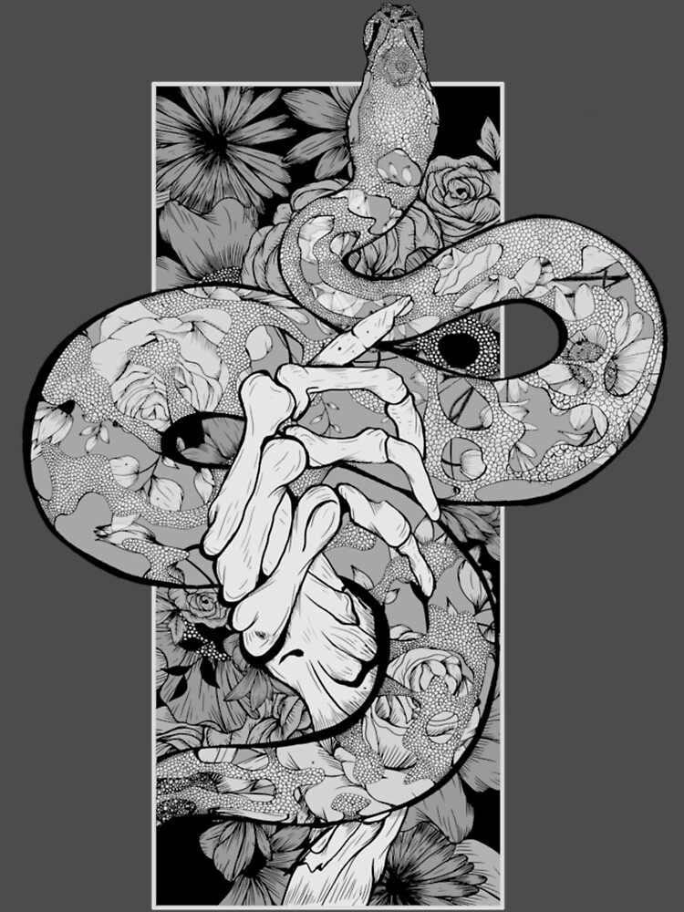 Thumbnail 6 von 6, Premium Oversized Pullover, Python T-Shirt In Todesgriff | Geschenkhemd Python designt und verkauft von ellagnonmay.