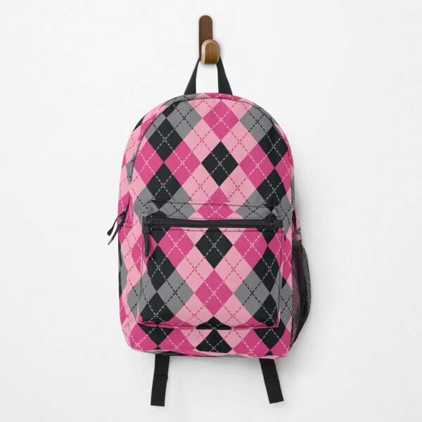 Item preview, Pink and Black Dashed Argyle designed and sold by Lisann.