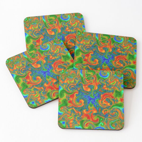 Item preview, Abstract Orange, Red & Green Swirly Fractal designed and sold by SXW Designs.