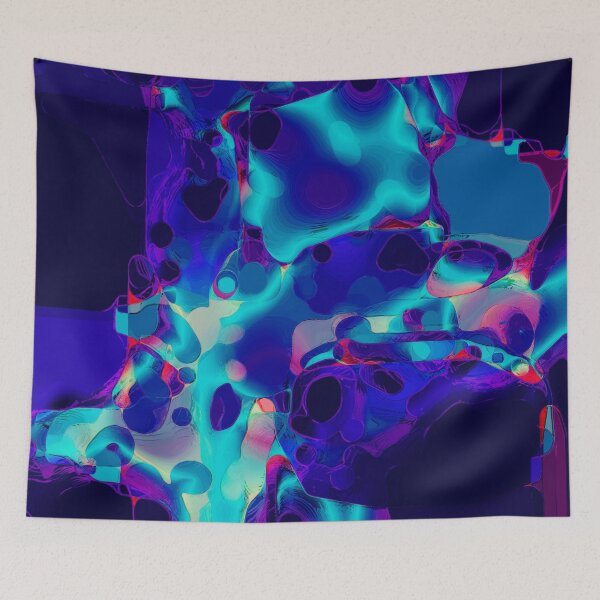 Item preview, Deep blue landscape of the soul - abstract pattern designed and sold by Xdelacra.