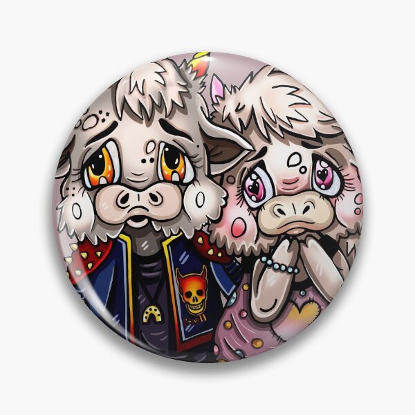Item preview, A little cow in love and a cool bull. designed and sold by LaraCoolart.