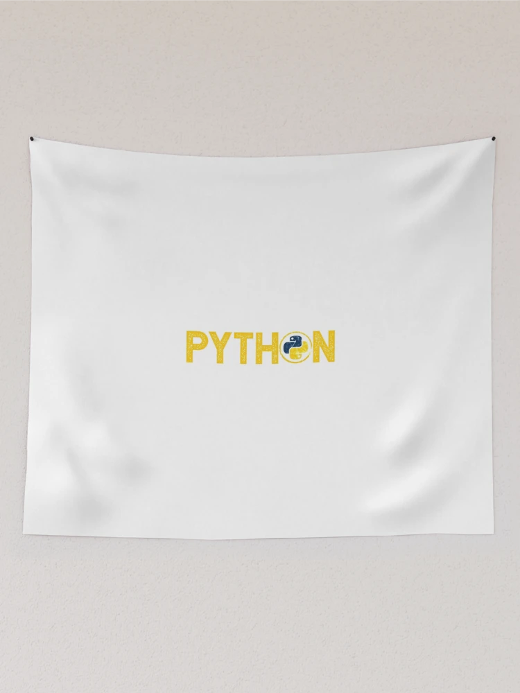 Thumbnail 2 of 3, Tapestry, Python Tshirt Python Programmer  |Gift shirt python designed and sold by ellagnonmay.