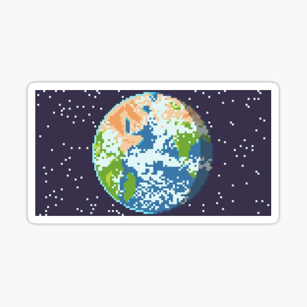 Pixel Planet Sticker