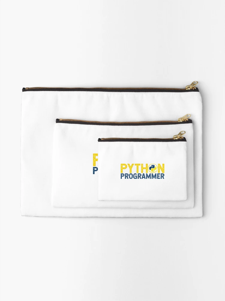 Thumbnail 2 of 4, Zipper Pouch, Python Tshirt Python Programmer for engineer  |Gift shirt python designed and sold by ellagnonmay.