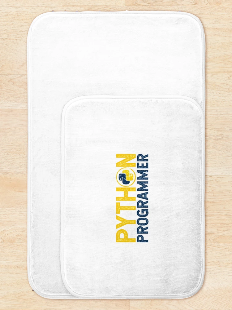 Thumbnail 5 of 6, Bath Mat, Python Tshirt Python Programmer for engineer  |Gift shirt python designed and sold by ellagnonmay.