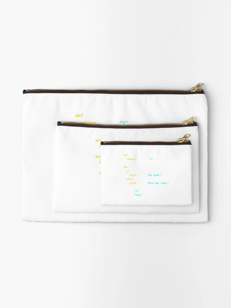 Thumbnail 2 of 4, Zipper Pouch, Python Tshirt Cool Python Developer |Gift shirt python designed and sold by ellagnonmay.