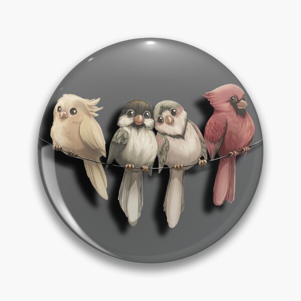Item preview, Cute happy birbs sitting on a wire designed and sold by Gamical.