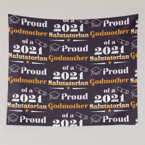 Item preview, Salutatorian Class 2021 Proud Godmother Family Graduation graphic designed and sold by doodabobs.