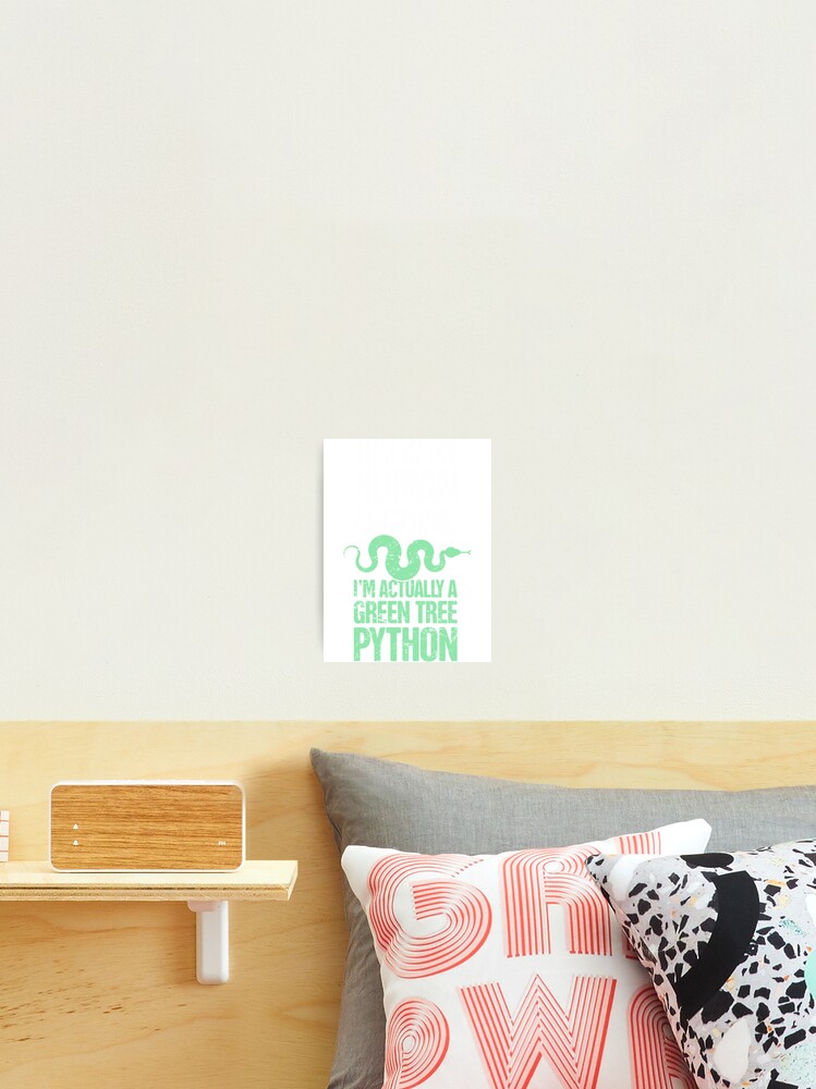 Thumbnail 2 of 3, Photographic Print, Python Tshirt Pet Python Snake / Green Tree Python Reptile |Gift shirt python designed and sold by ellagnonmay.