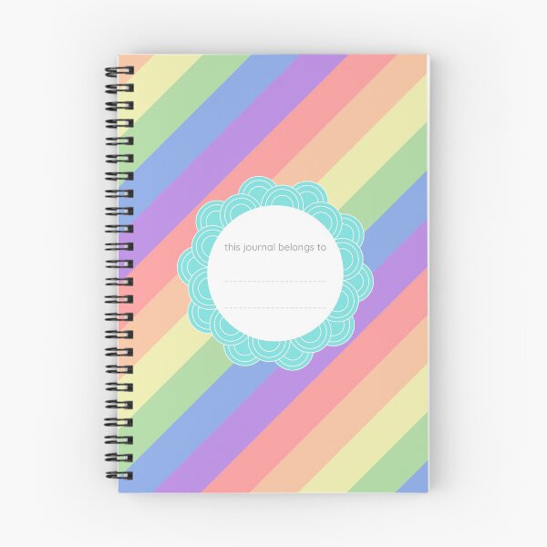 Item preview, HappiPanda Rainbow Striped Journal designed and sold by TheHappiPanda.