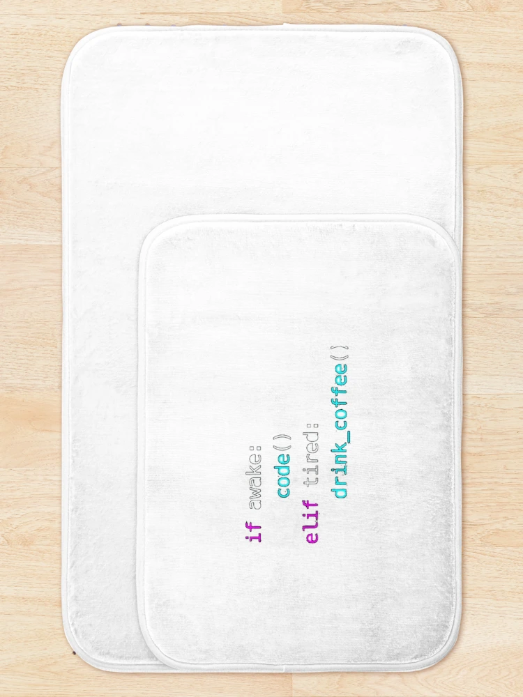 Thumbnail 5 of 6, Bath Mat, Python Tshirt Coding Algorithm for Python Developer |Gift shirt python designed and sold by ellagnonmay.