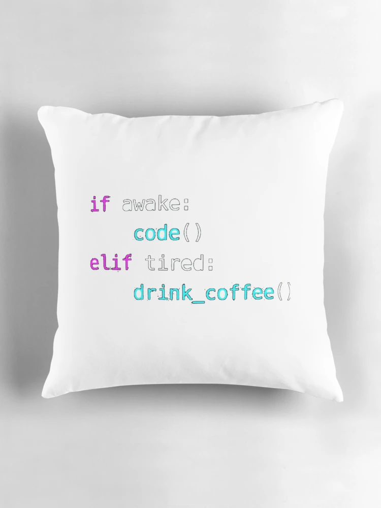 Thumbnail 3 of 4, Pillow, Python Tshirt Coding Algorithm for Python Developer  |Gift shirt python designed and sold by ellagnonmay.