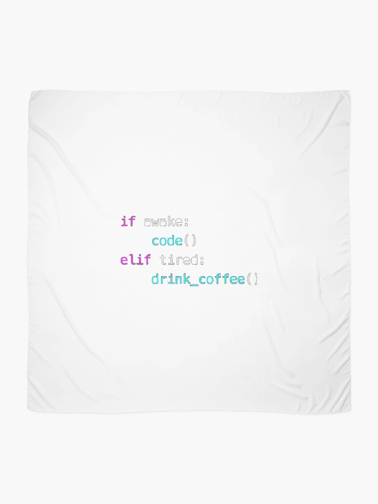 Thumbnail 2 of 3, Scarf, Python Tshirt Coding Algorithm for Python Developer |Gift shirt python designed and sold by ellagnonmay.