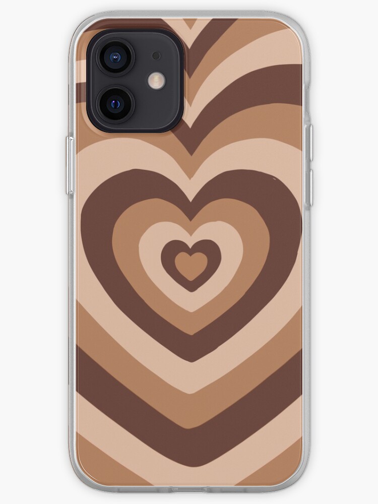 Brown Hearts Iphone Case Cover By Avasart Redbubble
