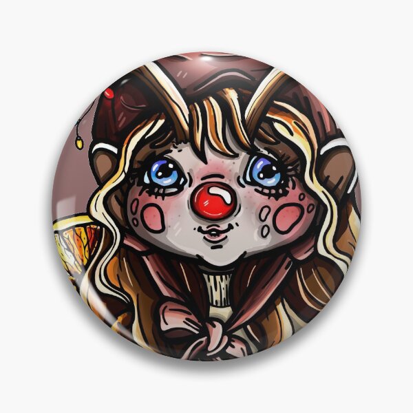 Item preview, Christmas character,  fairytale little girl with round nose. designed and sold by LaraCoolart.