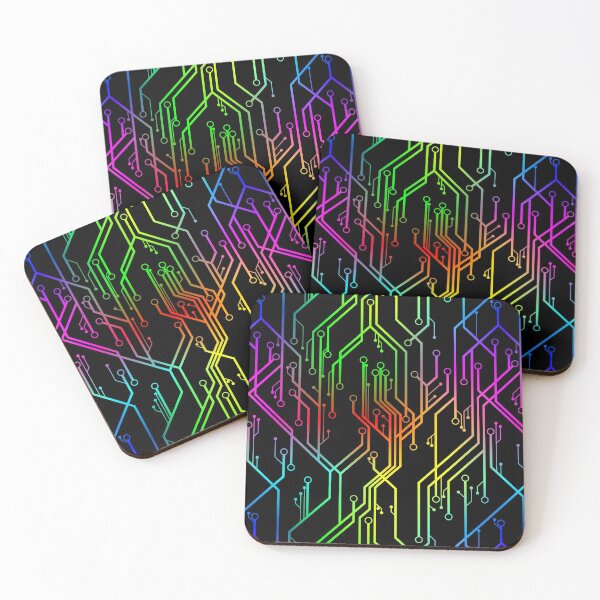 Item preview, Rainbow techno circuit board tech designed and sold by jc007.