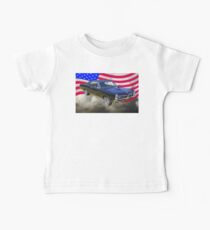 Black 1967 Pontiac GTO with American Flag Baby Tee
