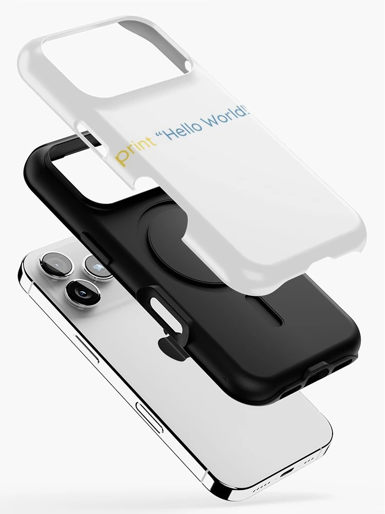 Thumbnail 2 of 4, iPhone Case, Python Tshirt Python print("Hello World!") | Python coding merch |Gift shirt python designed and sold by ellagnonmay.