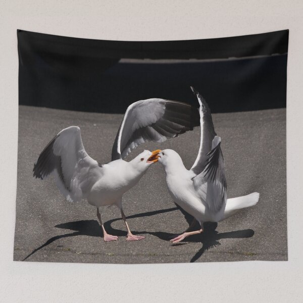 Item preview, Seagulls fighting and biting designed and sold by flagboss.