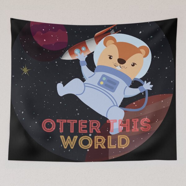 Item preview, Otter this world astronaut  designed and sold by indigofox-x.