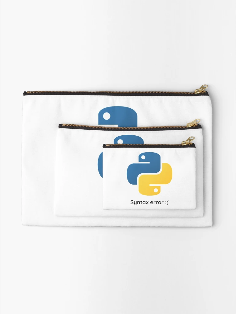 Thumbnail 2 of 4, Zipper Pouch, Python Tshirt Python syntax error | Python coding merch |Gift shirt python designed and sold by ellagnonmay.