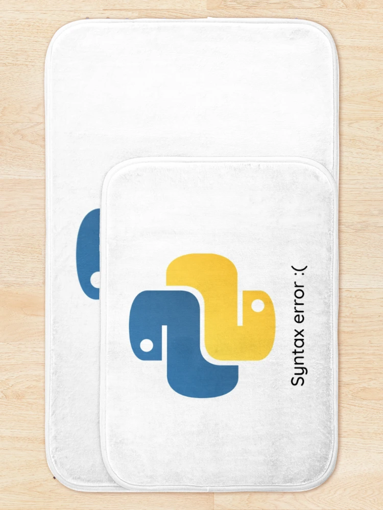 Thumbnail 5 of 6, Bath Mat, Python Tshirt Python syntax error | Python coding merch |Gift shirt python designed and sold by ellagnonmay.