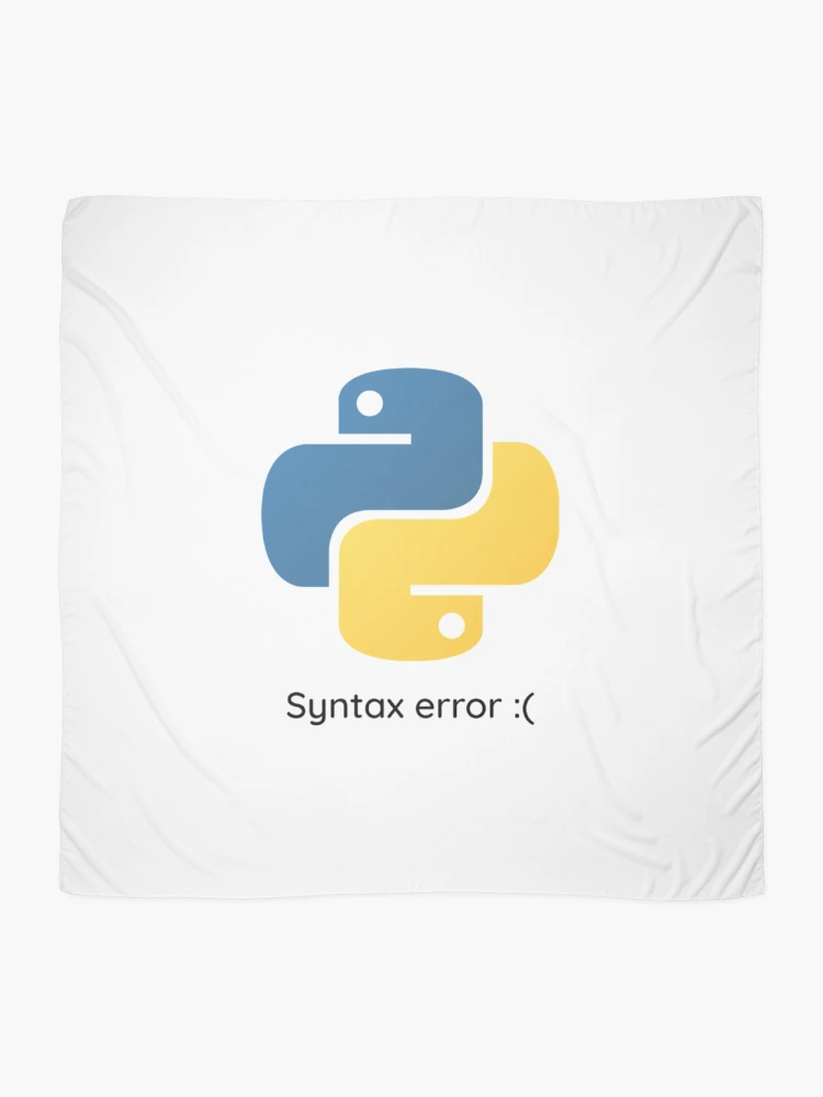 Thumbnail 2 of 3, Scarf, Python Tshirt Python syntax error | Python coding merch |Gift shirt python designed and sold by ellagnonmay.