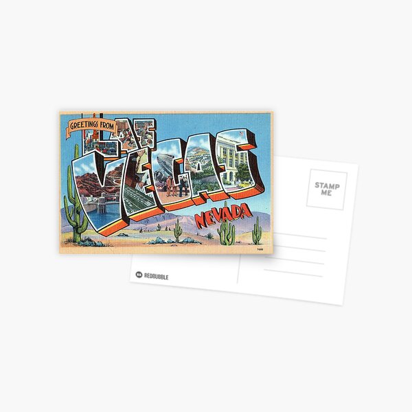 Vintage bunte Grüße aus Las Vegas Nevada Postkarte
