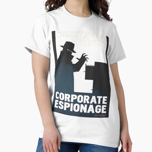 Vista previa del artículo con la obra «Solo usted puede prevenir el espionaje corporativo», diseñado y vendido por Bauzmann.