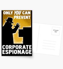 Only You Can Prevent Corporate Espionage Postcards