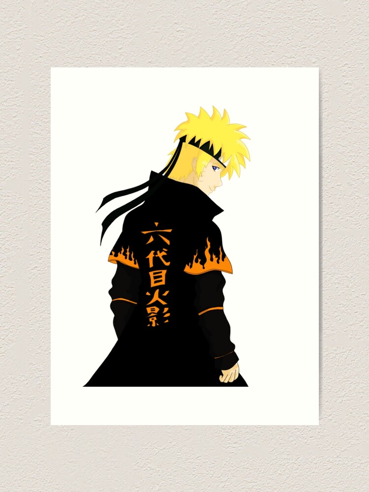 Anime Naruto in hokage posters & prints by Cat Pop Art