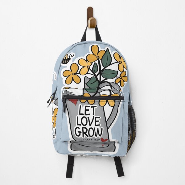 Item preview, Let Love Grow Watering Can with Flowers. 1 Thessalonians 3:12 designed and sold by pitzlplace.