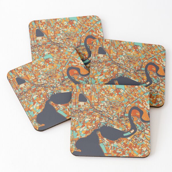 Item preview, Perth Map - Mosaic - Retro Colors designed and sold by HomeCities.