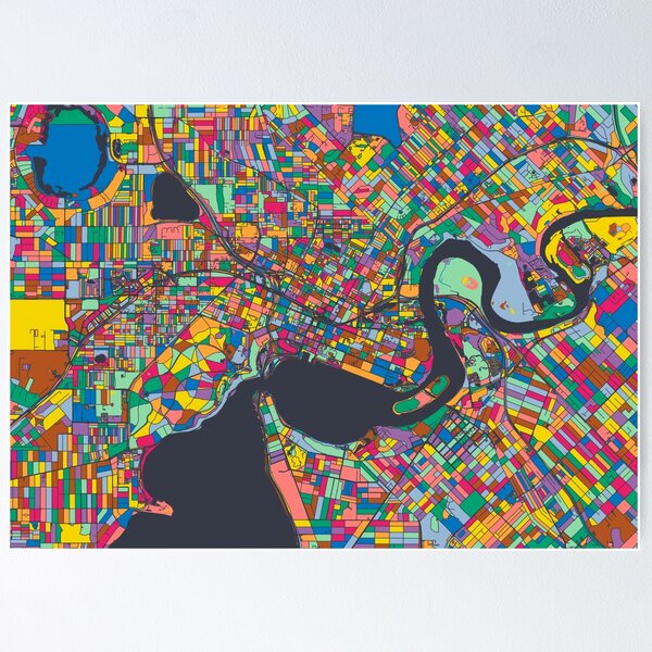 Item preview, Perth Map - Mosaic - 2021 Colors designed and sold by HomeCities.