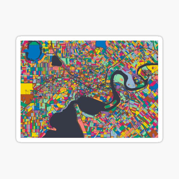 Item preview, Perth Map - Mosaic - 2021 Colors designed and sold by HomeCities.