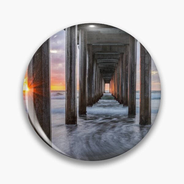 Item preview, Pacific Ocean California Sunset La Jolla Scripps Pier designed and sold by LandscapeArtCP.