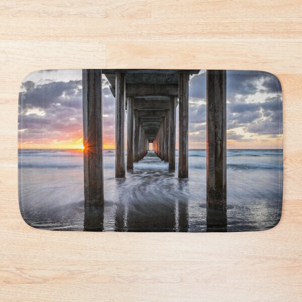 Item preview, Pacific Ocean California Sunset La Jolla Scripps Pier designed and sold by LandscapeArtCP.