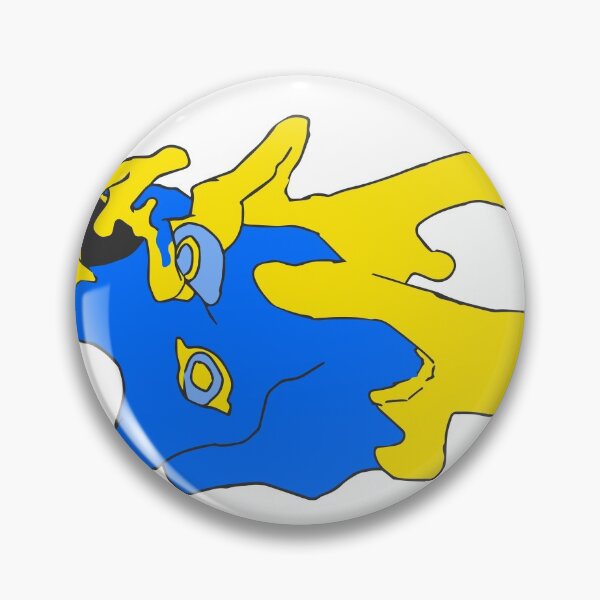 Item preview, Abstract Eel in Blue and Yellow designed and sold by MiscibilityArt.
