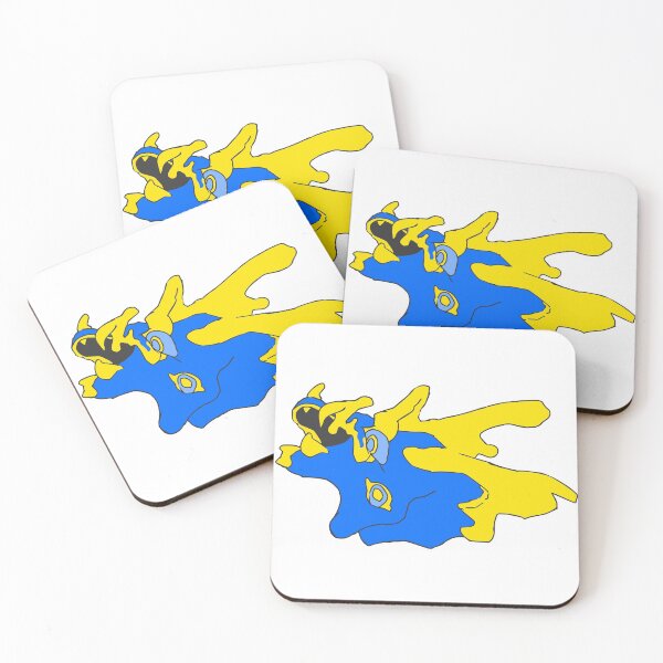 Item preview, Abstract Eel in Blue and Yellow designed and sold by MiscibilityArt.