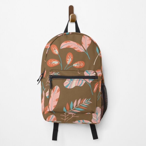 Item preview, Pink Coral Azure Leaves on Caramel Background designed and sold by fowons.