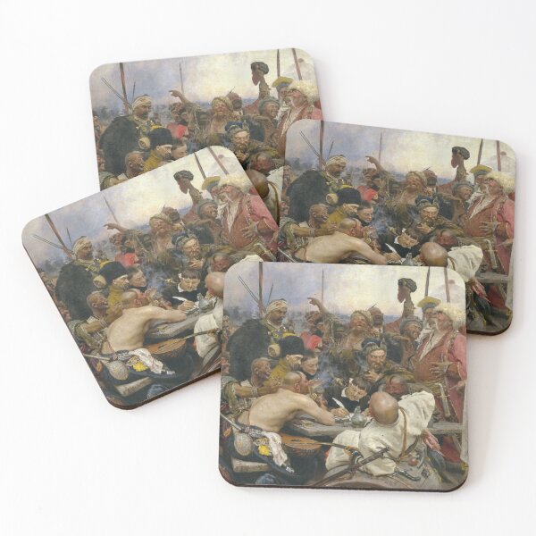  Reply of the Zaporozhian Cossacks Coasters (Set of 4)