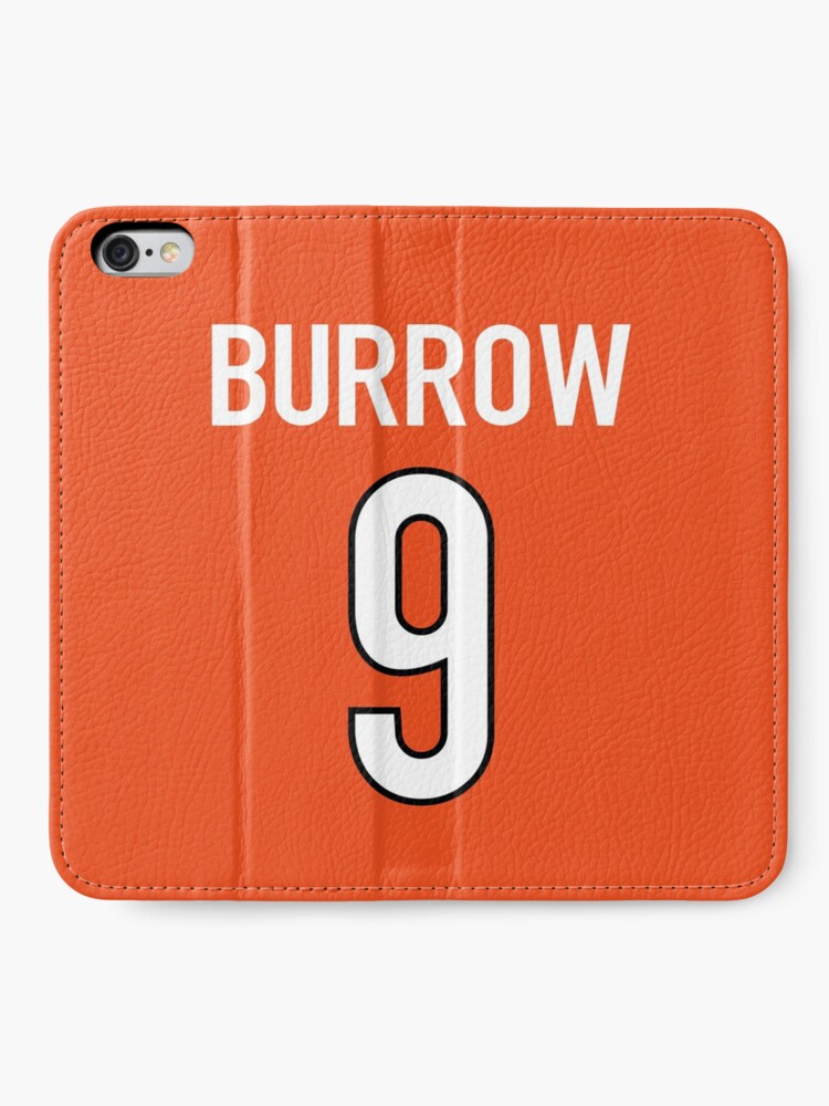 Joe Burrow Orange Bengals Jersey - #9 iPhone Wallet for Sale by