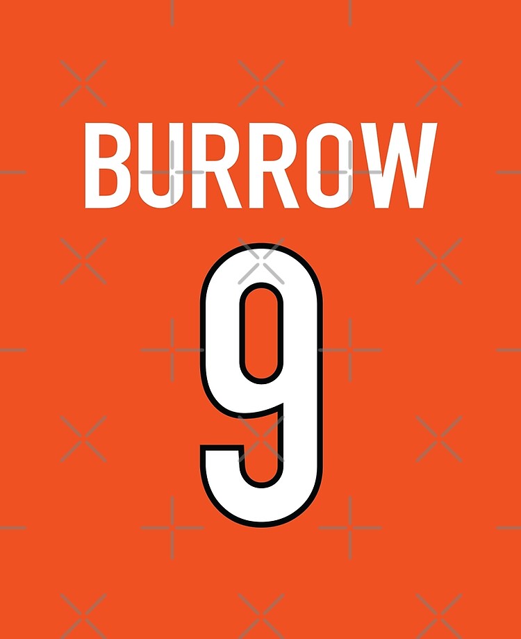 Joe Burrow Orange Bengals Jersey - #9 Joe Burrow Lightweight Hoodie | Redbubble