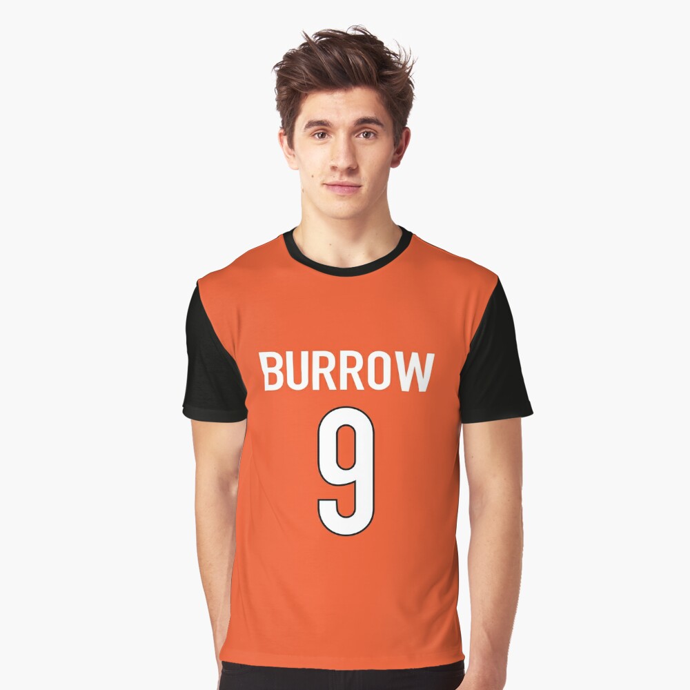 Joe Burrow Orange Bengals Jersey - #9 Active T-Shirt for Sale by djstagge